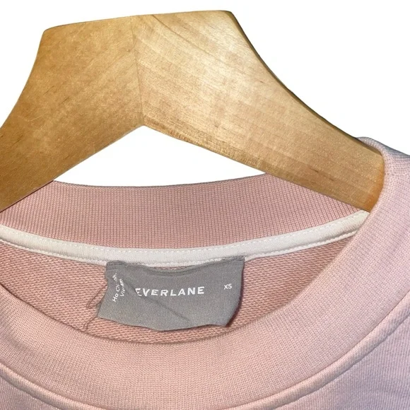 Everlane The Classic French Terry Pink Sweater Dress w/ Pockets Women's Medium - Picture 3 of 6